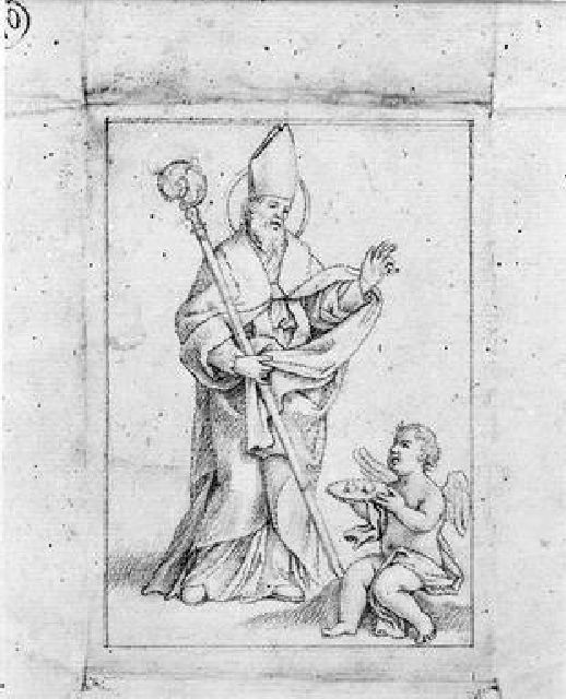 San Nicola di Bari (disegno) di Pascali Domenico (sec. XVIII)