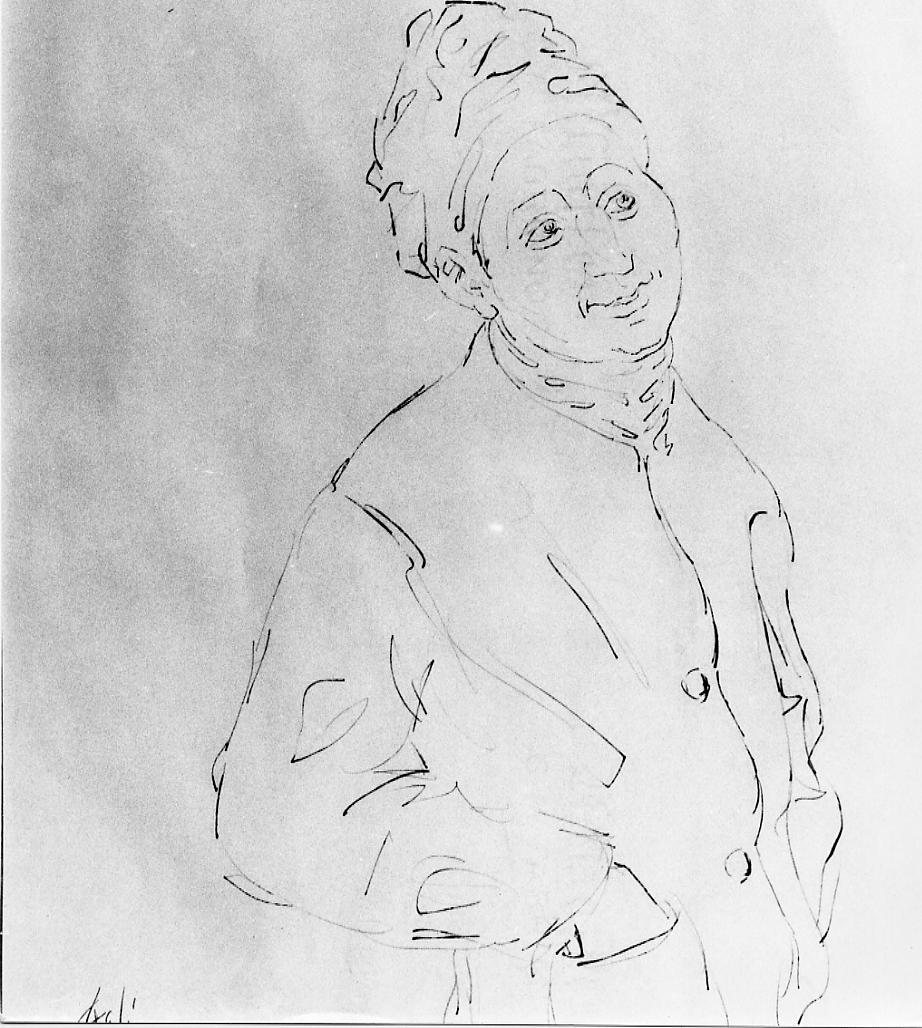 ritratto di donna (disegno) di Cagli Corrado (sec. XX)