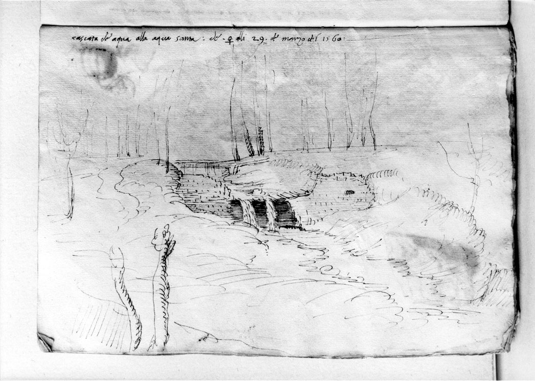 paesaggio (disegno) di Ulisse Severino da Cingoli (sec. XVI)
