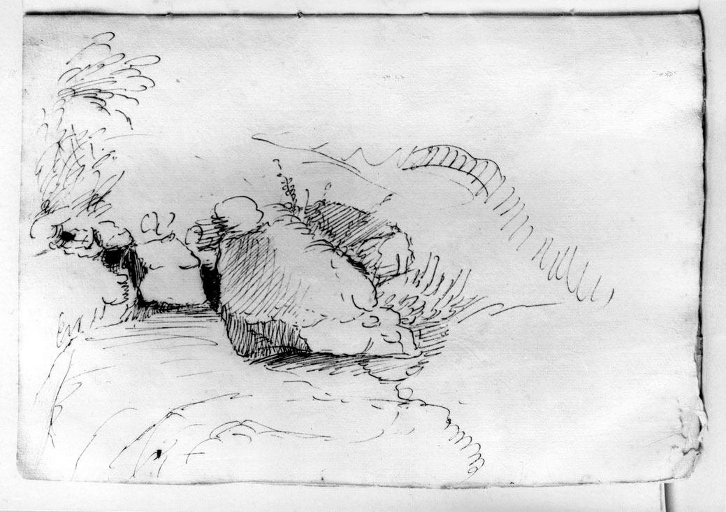 paesaggio (disegno) di Ulisse Severino da Cingoli (sec. XVI)