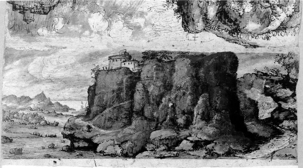paesaggio fluviale (disegno) di Cibo Gherardo (sec. XVI)
