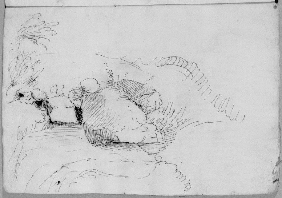 studio di rocce (disegno) di Cibo Gherardo (sec. XVI)