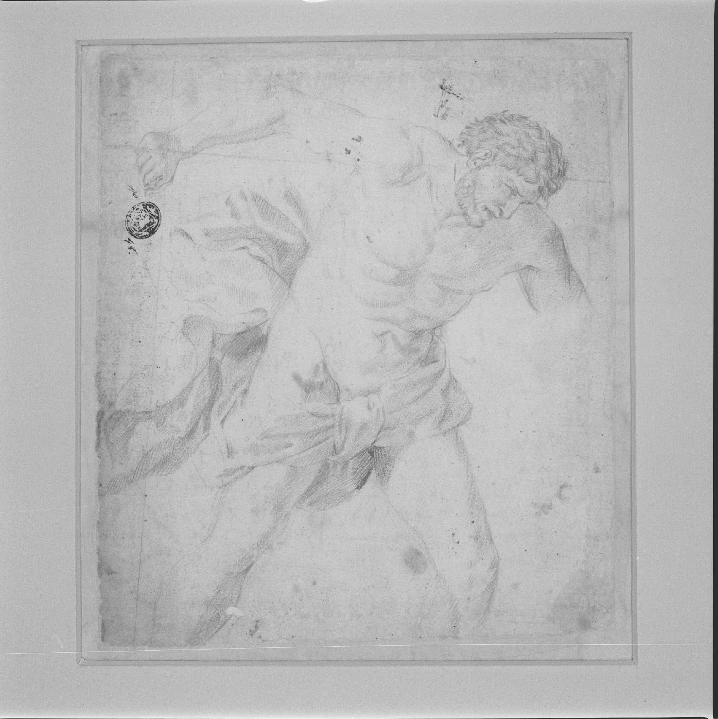 figura maschile (disegno) di Luffoli Giovanni Maria (attribuito) (sec. XVII)