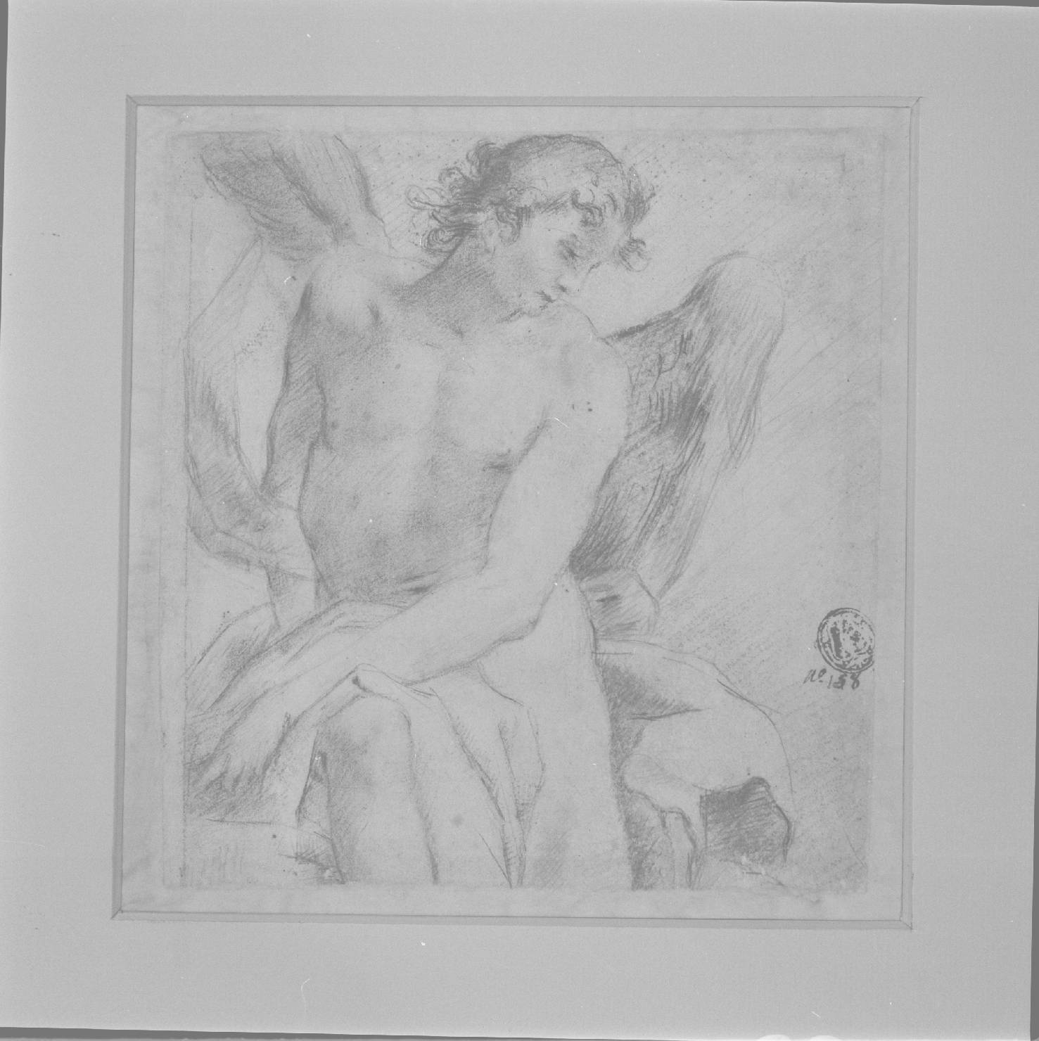 angelo (disegno) - ambito romano (secc. XVI/ XVII)
