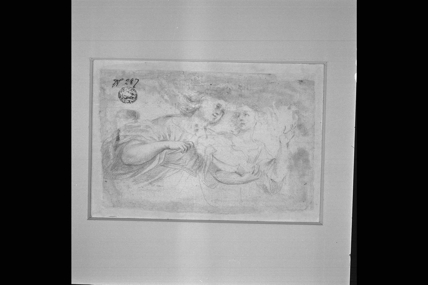 angeli (disegno) di Pandolfi Giovanni Giacomo (cerchia) (sec. XVII)