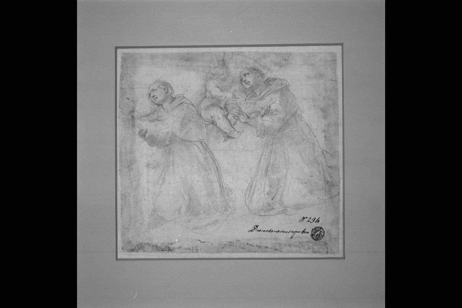 Sant'Antonio da Padova (disegno) di Allegrini Francesco (sec. XVII)