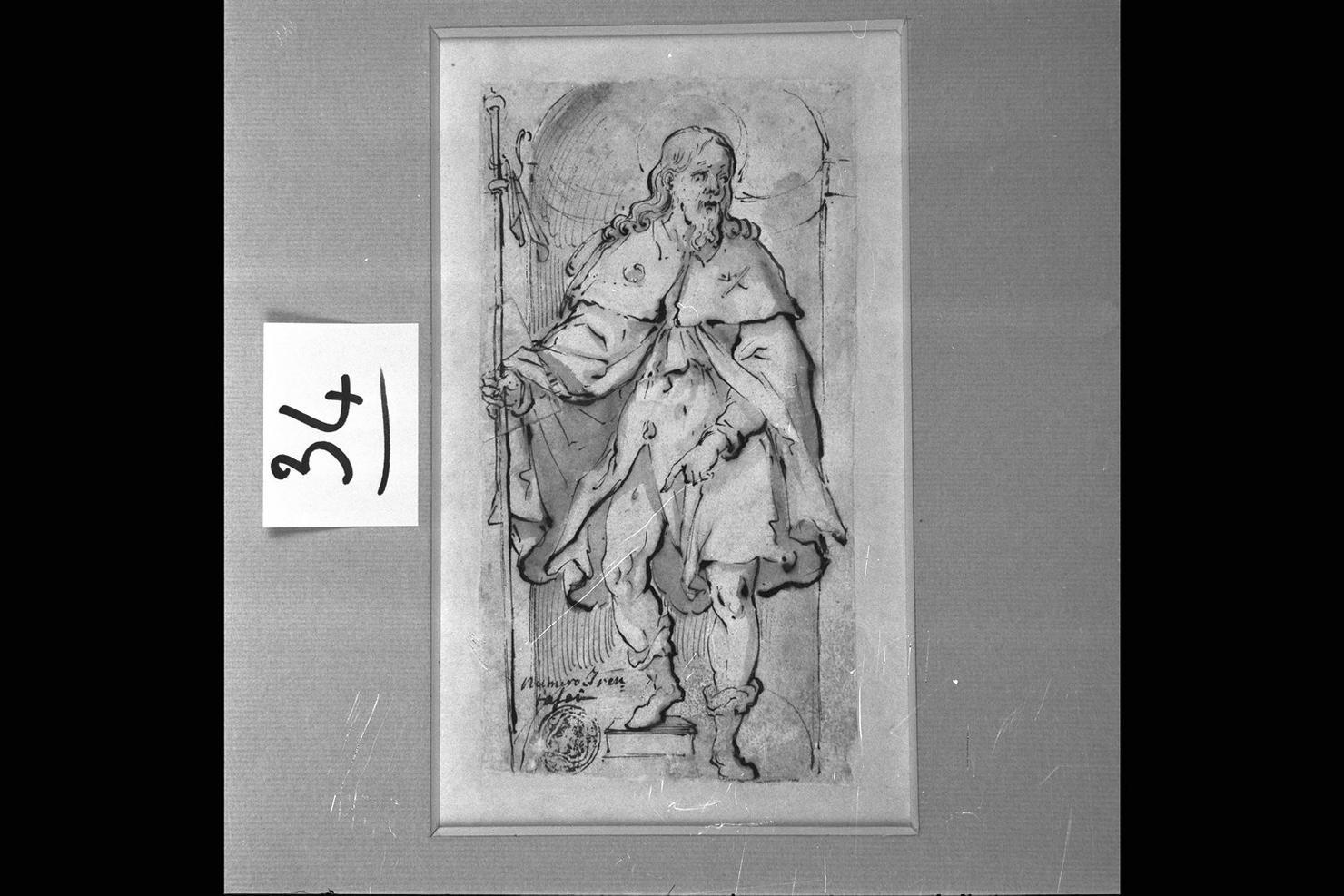 San Rocco (disegno) di Peruzzini Domenico (sec. XVII)