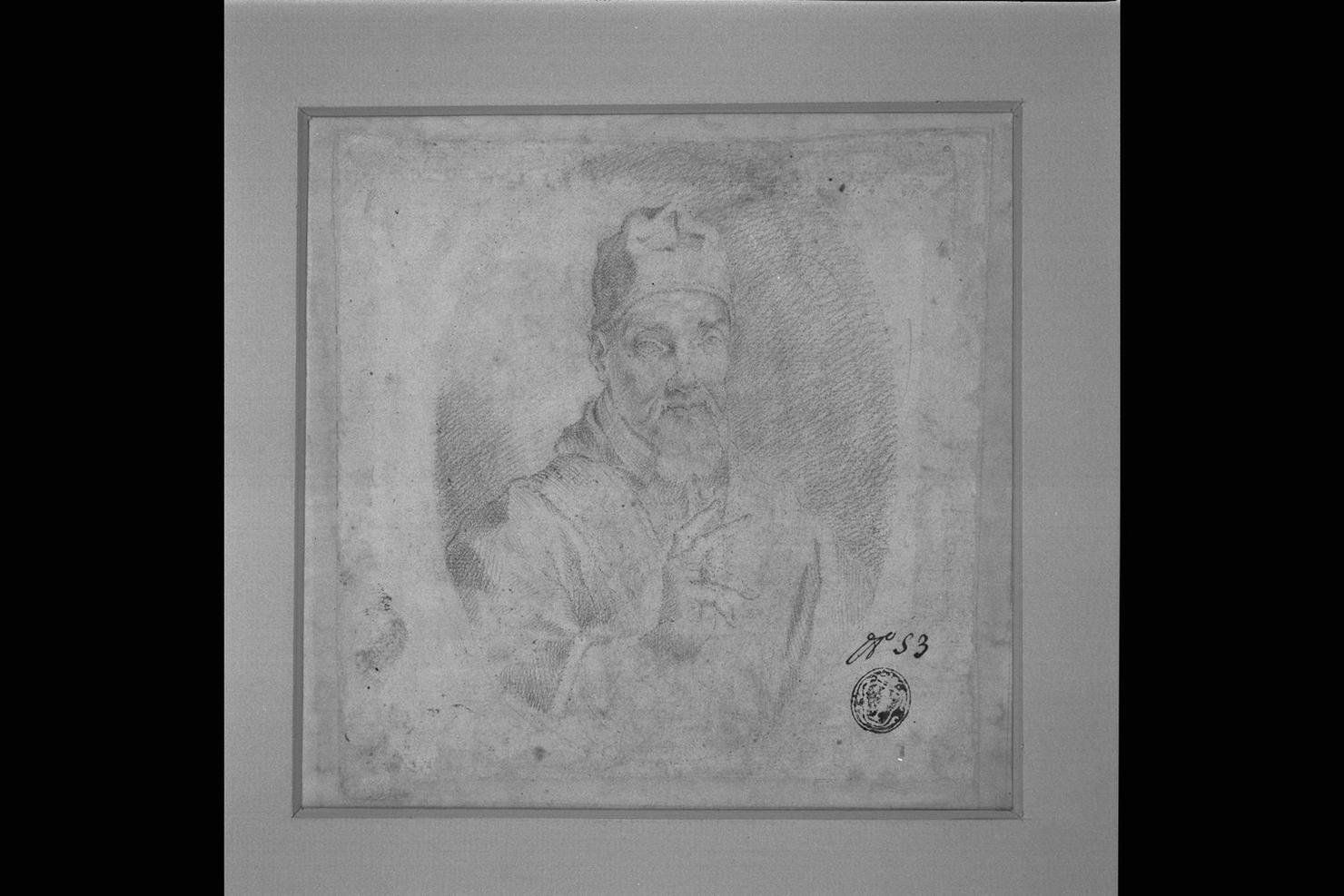 ritratto di papa Urbano VIII (disegno) di Abbatini Guido Ubaldo (sec. XVII)