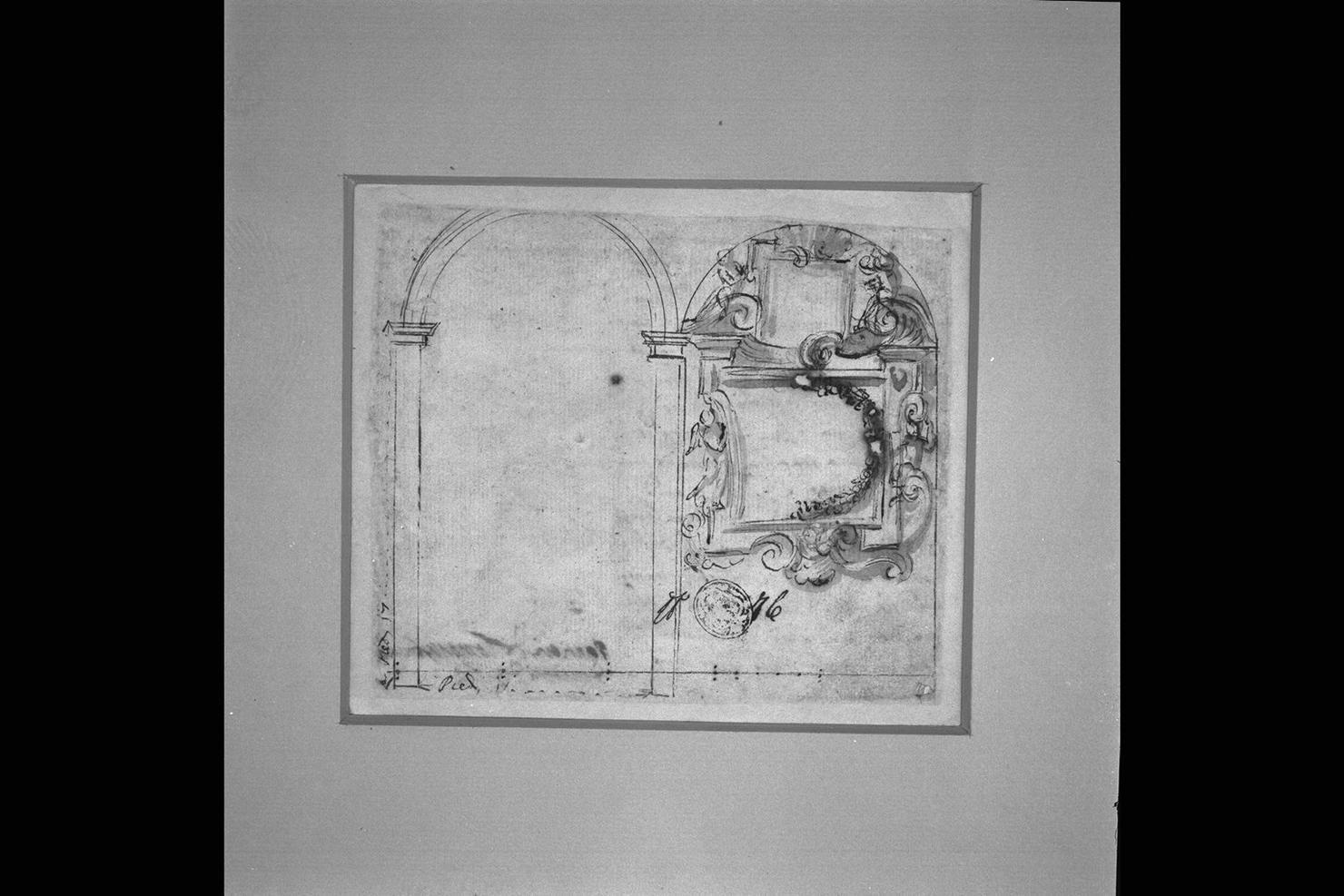 motivi decorativi architettonici (disegno) di Amantini Tommaso (sec. XVII)