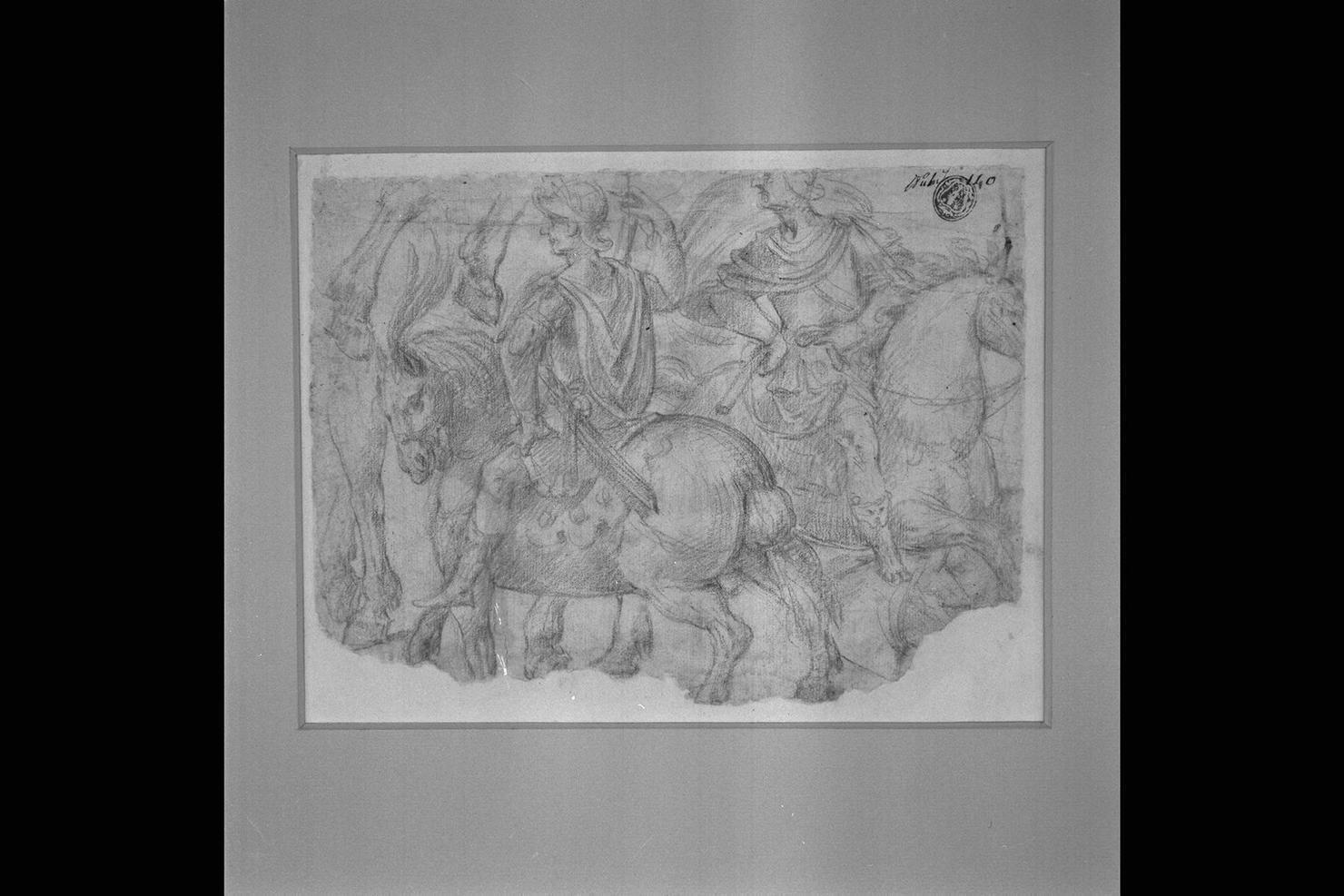 cavalieri (disegno) di Allegrini Francesco (bottega) (sec. XVII)