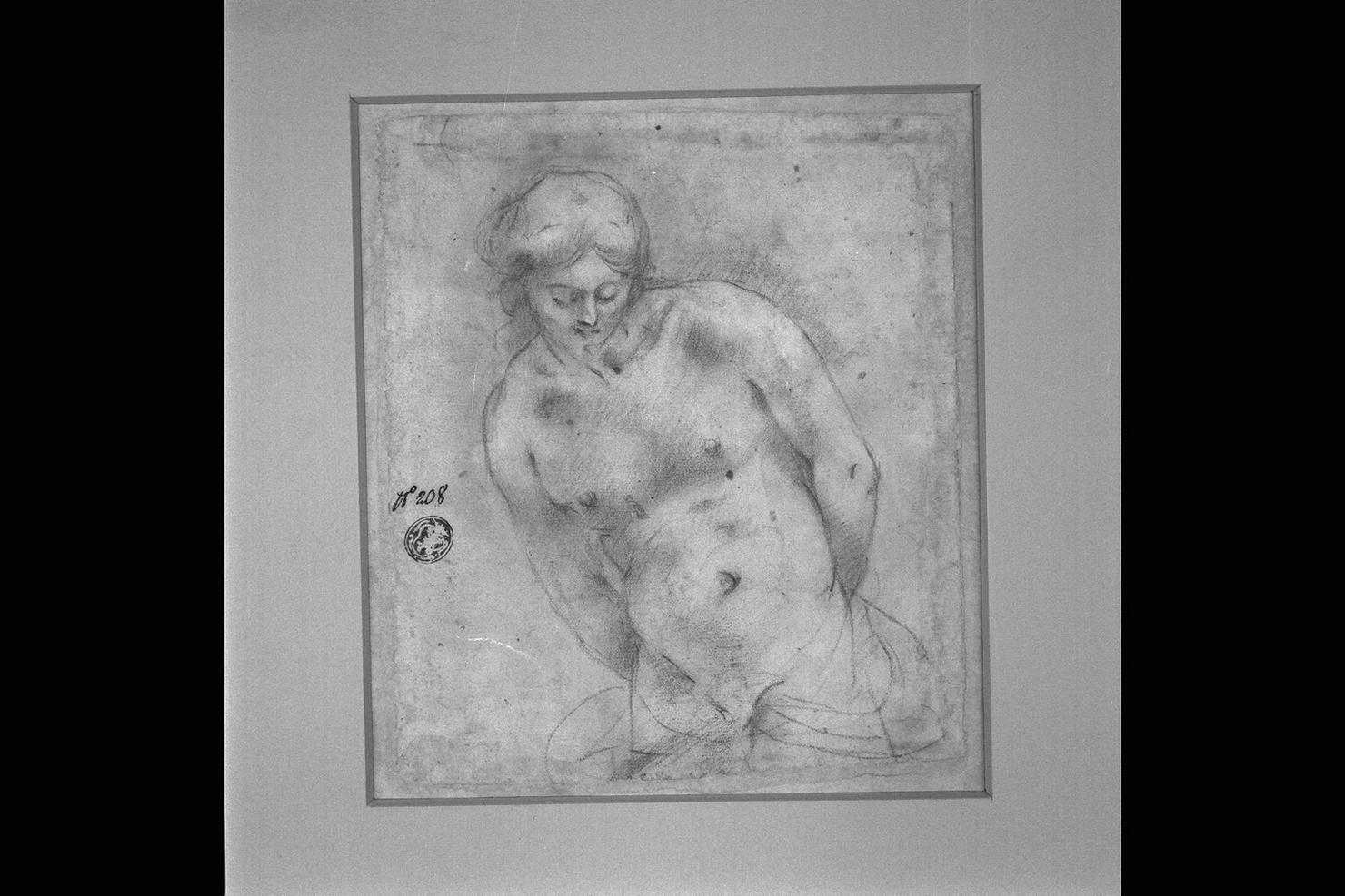 figura maschile (disegno) di Rombaldoni Ippolito detto Pseudo Cecco Bravo (attribuito) (sec. XVII)