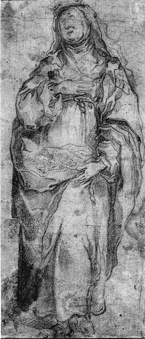Santa Elisabetta d'Ungheria (disegno) di Vanni Francesco (sec. XVI)