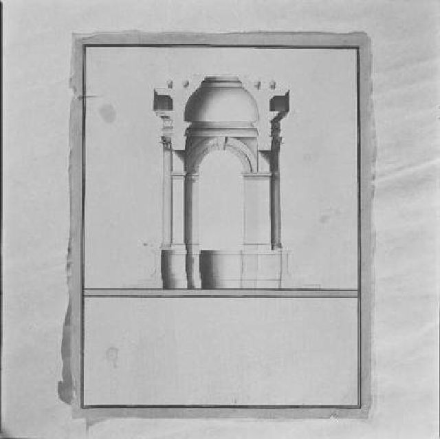 spaccato per una cisterna pubblica (disegno) di Niccolai Nicola (sec. XVIII)