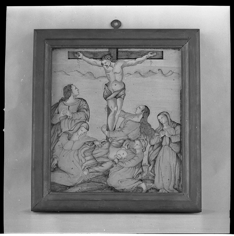 stazione XII: Gesù innalzato e morto in croce (Via Crucis, elemento d'insieme) di Scatena Francesco Maria (sec. XVIII)