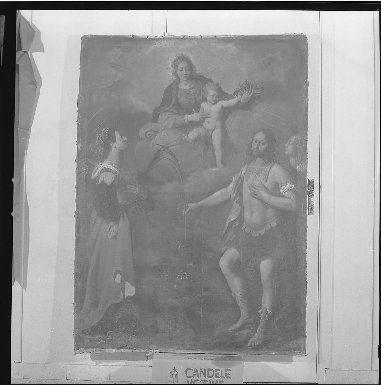 Madonna con Bambino e Santi (dipinto) di Peruzzini Domenico (sec. XVII)