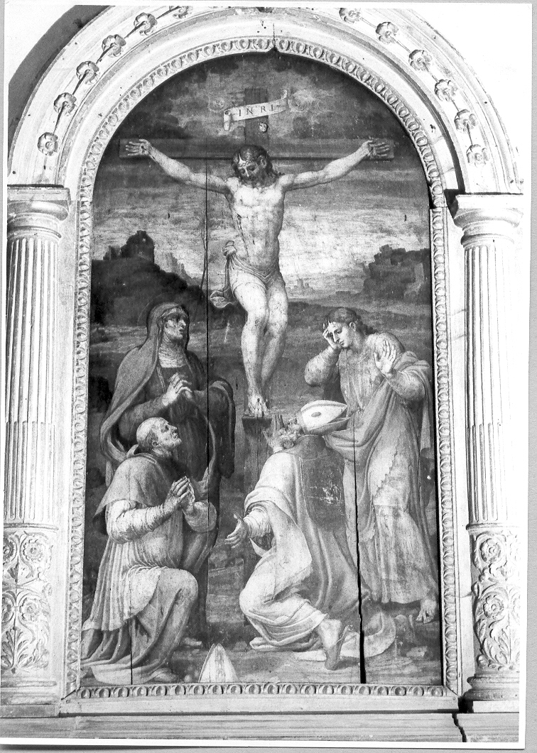 crocifissione di Cristo (dipinto) di Raffaellino del Colle (attribuito) (sec. XVI)