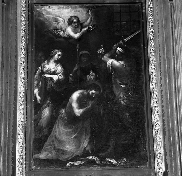 decapitazione di San Giovanni Battista (dipinto) di Allegrini Francesco (attribuito) (metà sec. XVII)