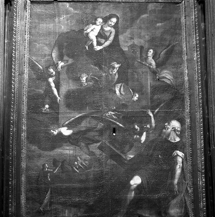 trasporto della Santa Casa a Loreto (dipinto) di Ridolfi Claudio (scuola) (prima metà sec. XVII)