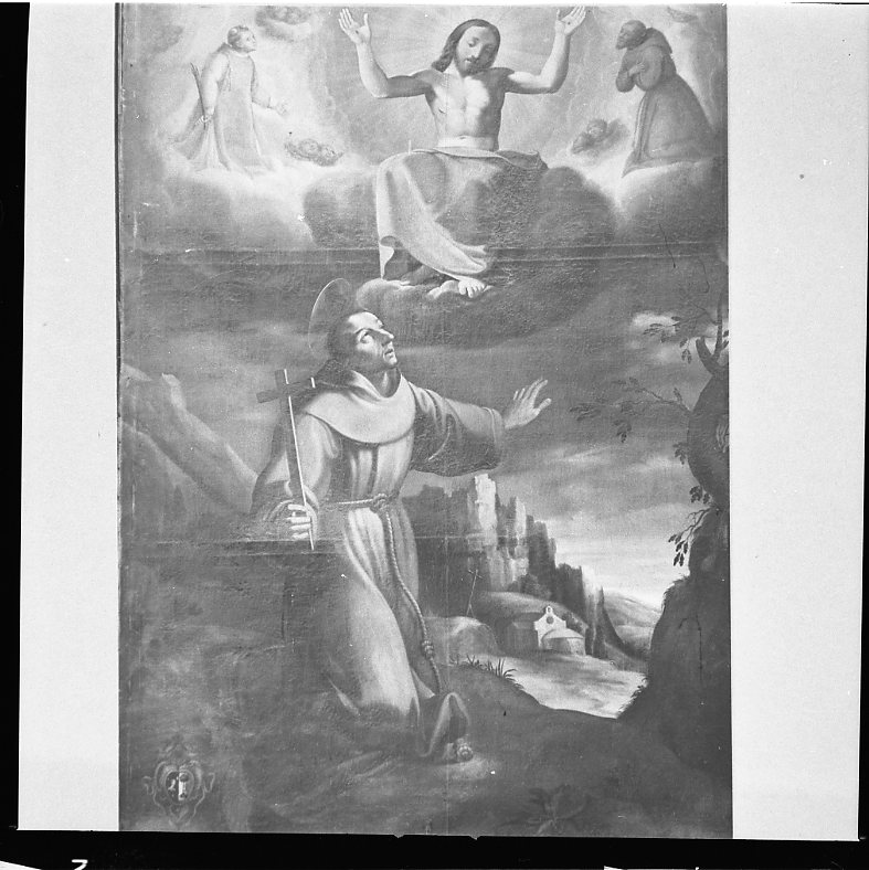 Cristo benedicente tra Santi (dipinto, elemento d'insieme) di Damiani Felice (inizio sec. XVII)