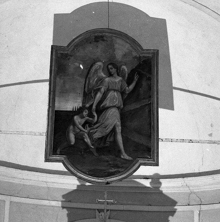 angelo custode (dipinto) di Guerrieri Giovanni Francesco (attribuito) (sec. XVII)