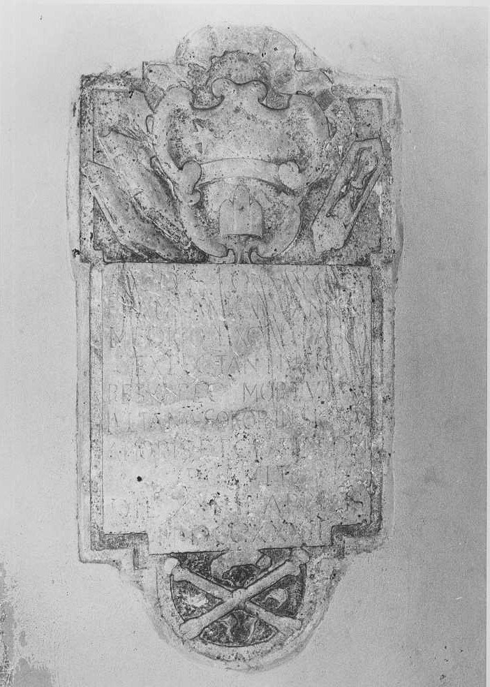 lapide tombale - bottega marchigiana (sec. XVIII)