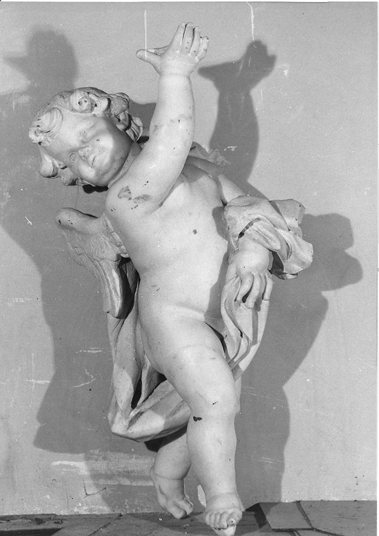 cherubino con drappo (statua, pendant) di Piani Antonio (sec. XVIII)