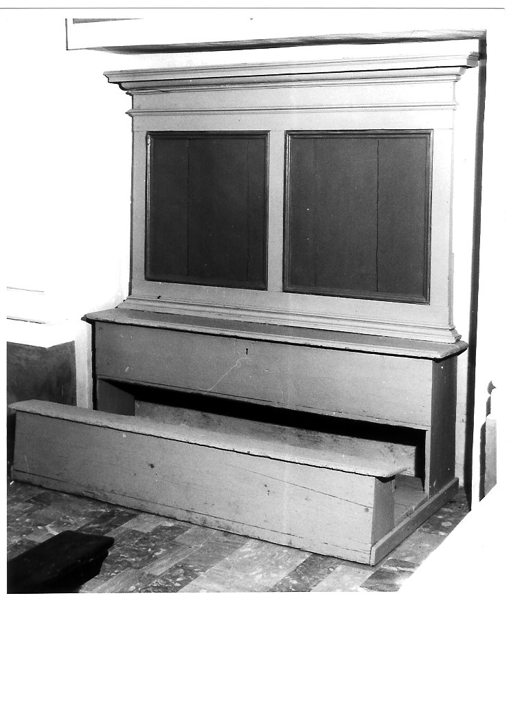 sedile di confraternita, coppia - bottega marchigiana (sec. XVII)