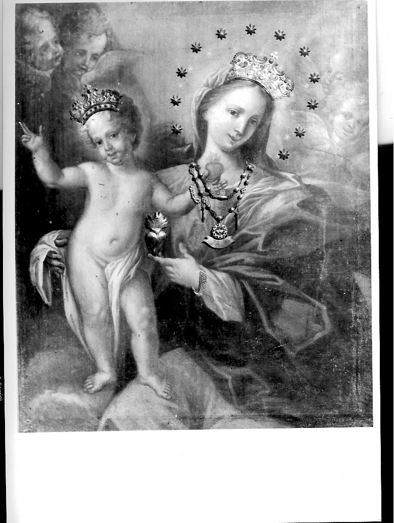 Madonna con Bambino e angeli (dipinto) - ambito marchigiano (sec. XVIII)