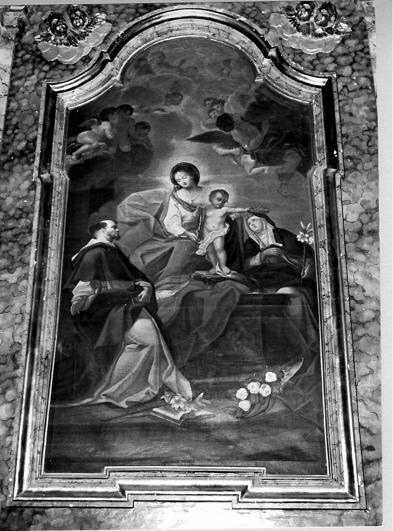 Madonna con Bambino, San Domenico e Santa Caterina da Siena (dipinto) - ambito marchigiano (sec. XVIII)
