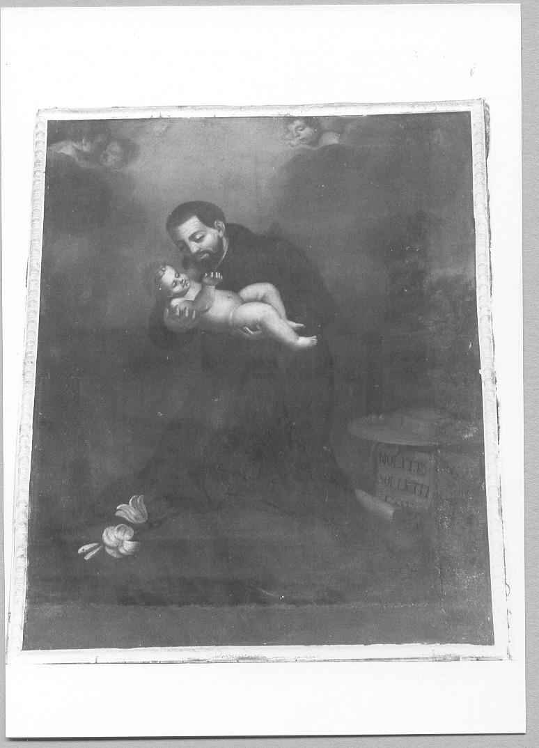 Sant'Antonio da Padova con il bambino (dipinto) - ambito marchigiano (prima metà sec. XVIII)