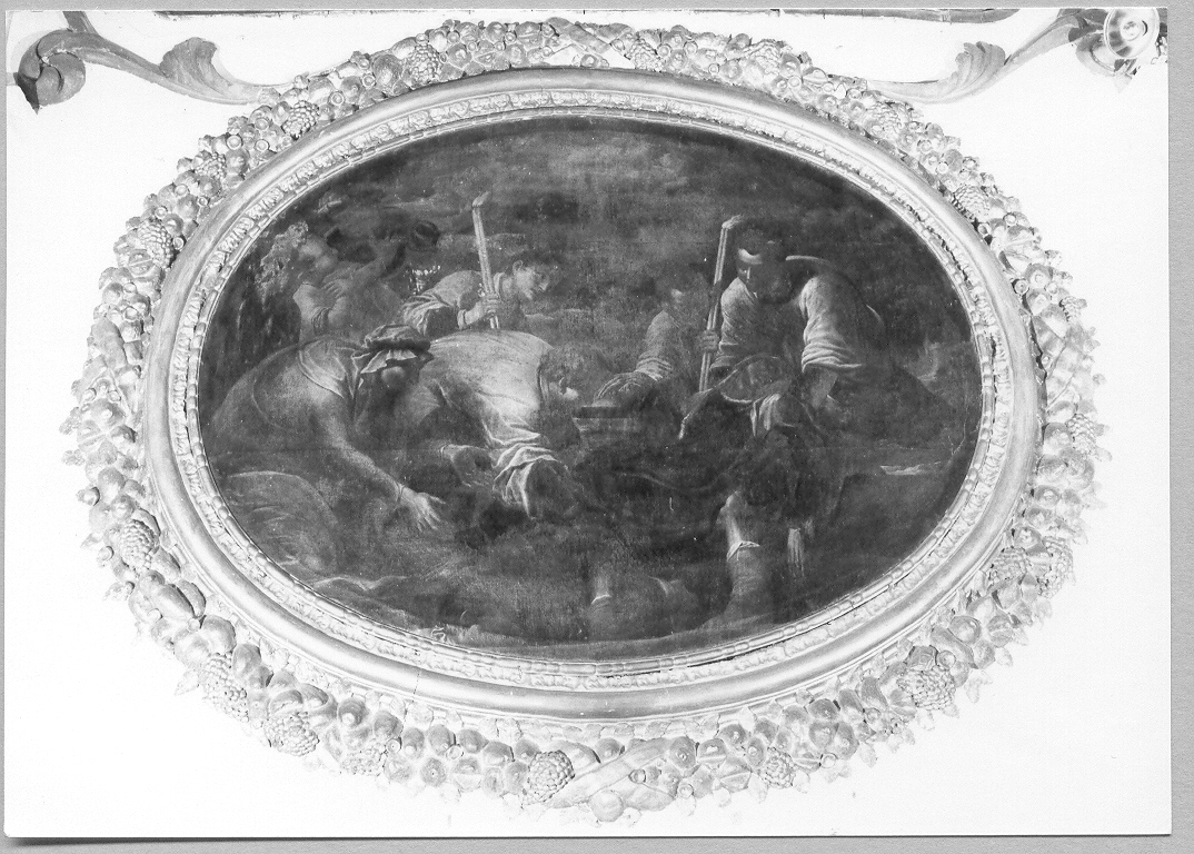 seppellimento di una monaca (dipinto, coppia) - ambito marchigiano (ultimo quarto sec. XVII)