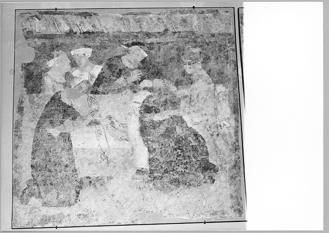 Figure maschili e figure femminili (dipinto) - ambito marchigiano (seconda metà sec. XIII)