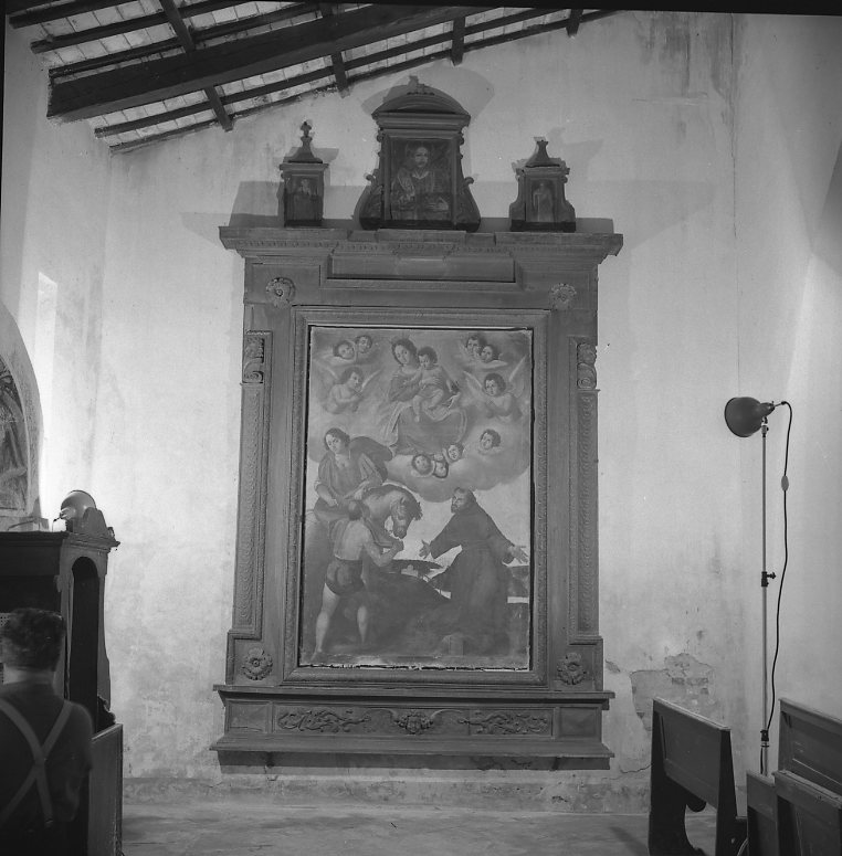 Cristo Pantocratore (dipinto) di Bonomi Lorenzo (attribuito) (sec. XVII)