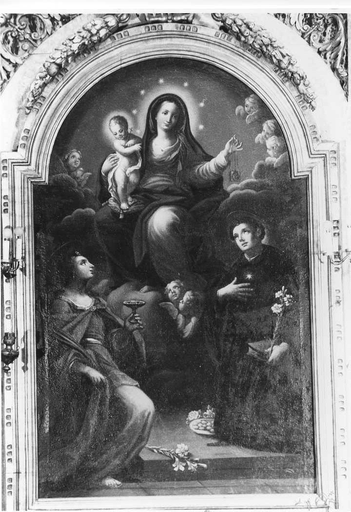 Madonna del Carmelo tra Santa Lucia e Sant'Antonio da Padova (dipinto) di Ricci Filippo (sec. XVIII)