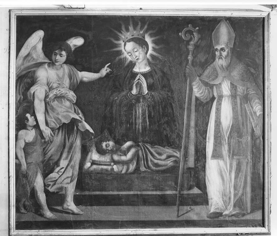 Madonna con Bambino e Santi (dipinto) - ambito marchigiano (sec. XIX)