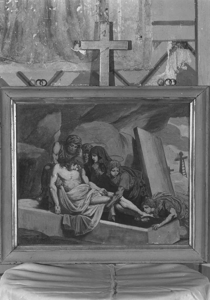 stazione XIII: Gesù deposto dalla croce (dipinto, elemento d'insieme) - ambito marchigiano (sec. XIX)