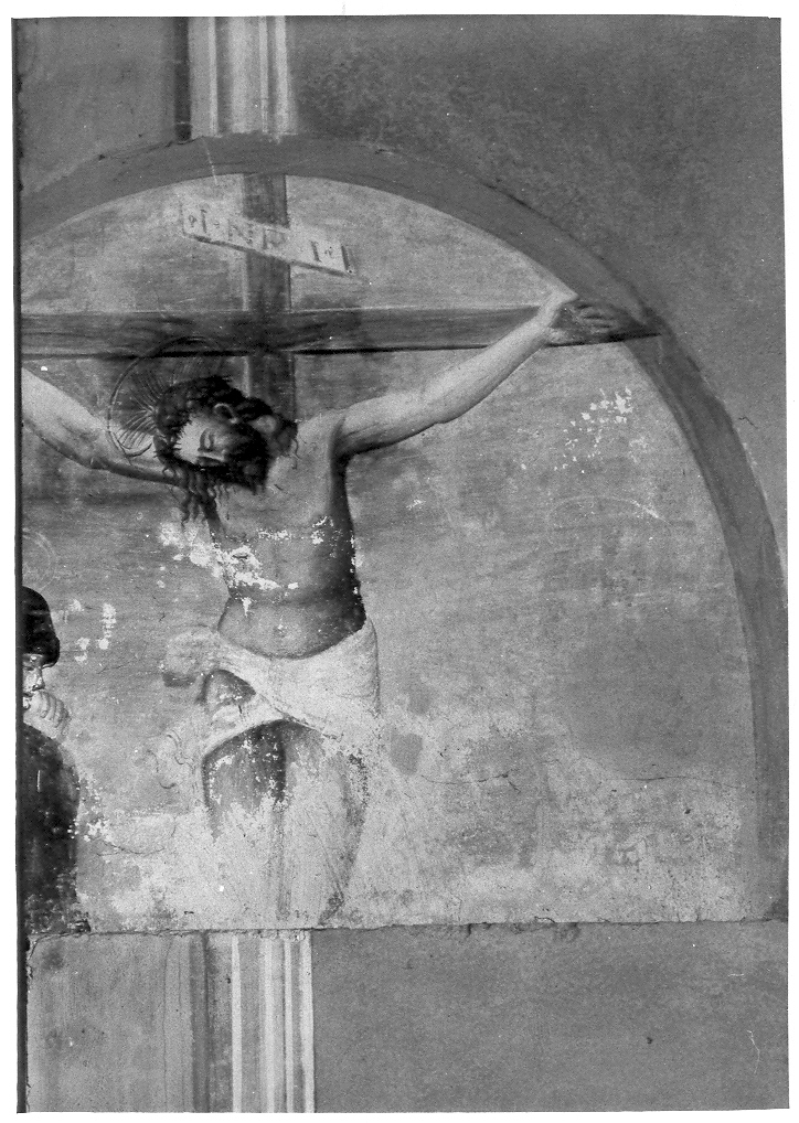 Gesù Cristo crocifisso (dipinto) di Lorenzo di Alessandro (attribuito) (sec. XV)