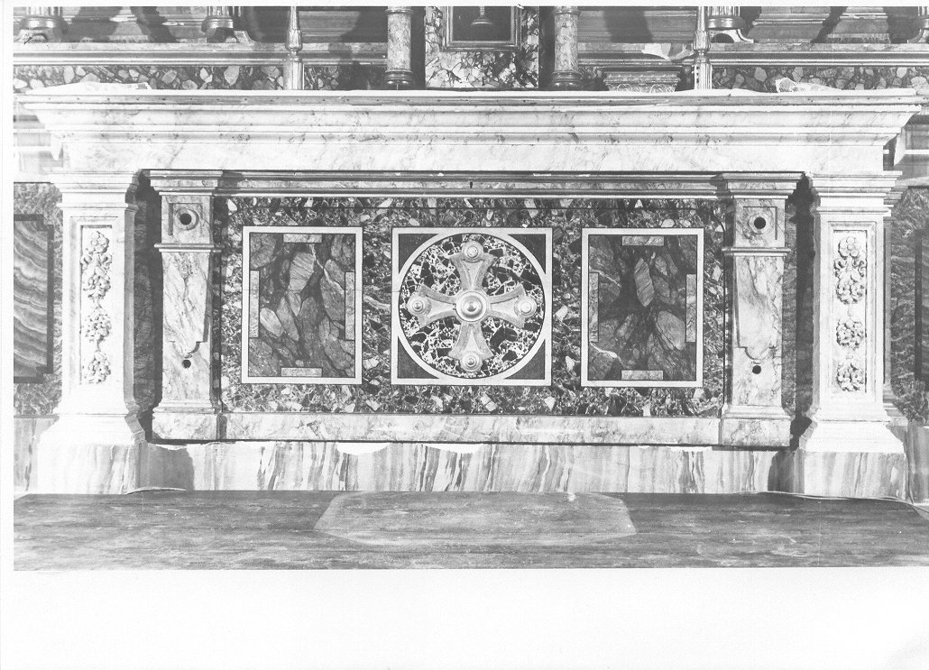paliotto - a pannello piano, elemento d'insieme di Sacconi Giuseppe, Spagnolini Francesco (sec. XIX)