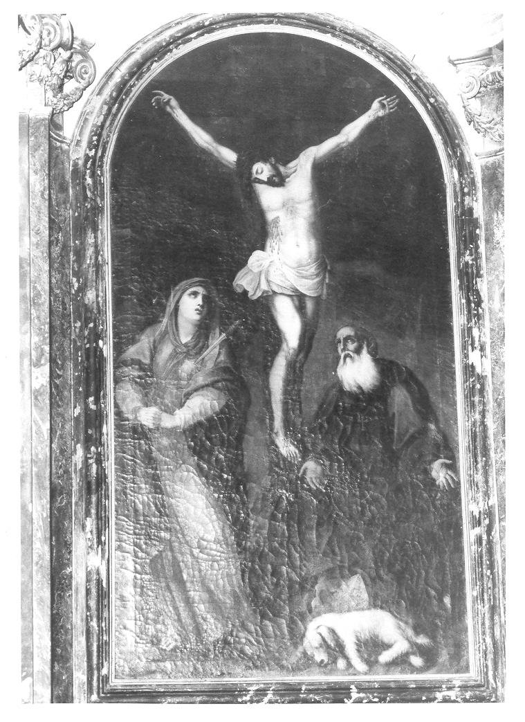 crocifissione con l'Addolorata e S. Domenico di Cocullo (dipinto) di Cappelli Agostino (sec. XVIII)