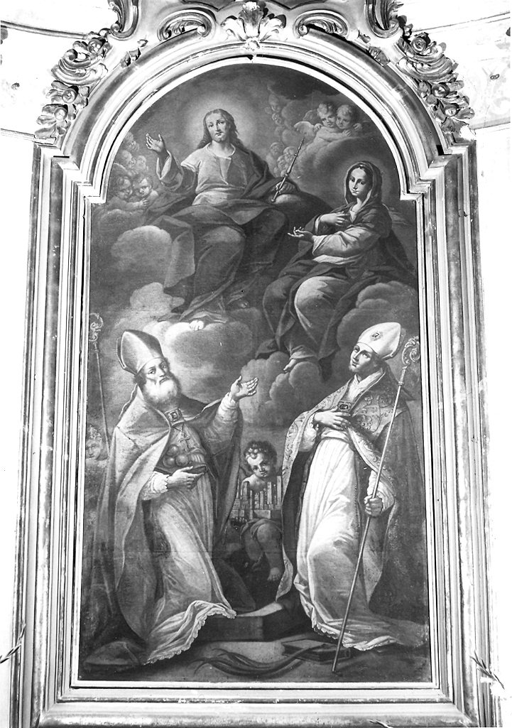 Cristo in gloria e Santi (dipinto) di Ricci Filippo (sec. XVIII)