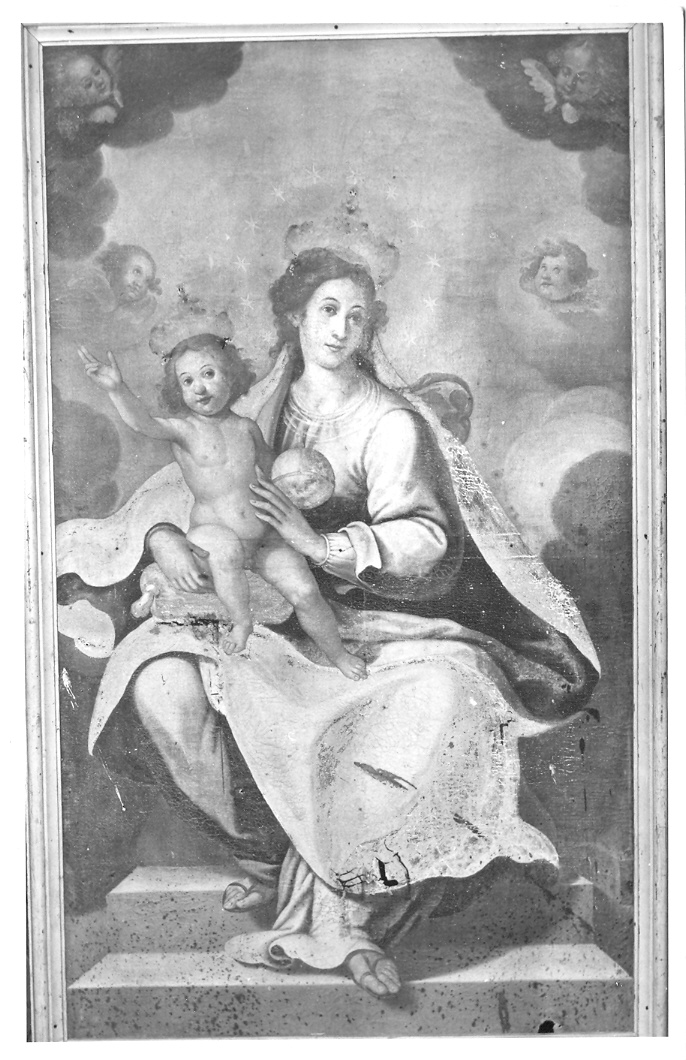 Madonna della Pace, Madonna con Bambino (dipinto) di Malpiedi Domenico (attribuito) (sec. XVII)