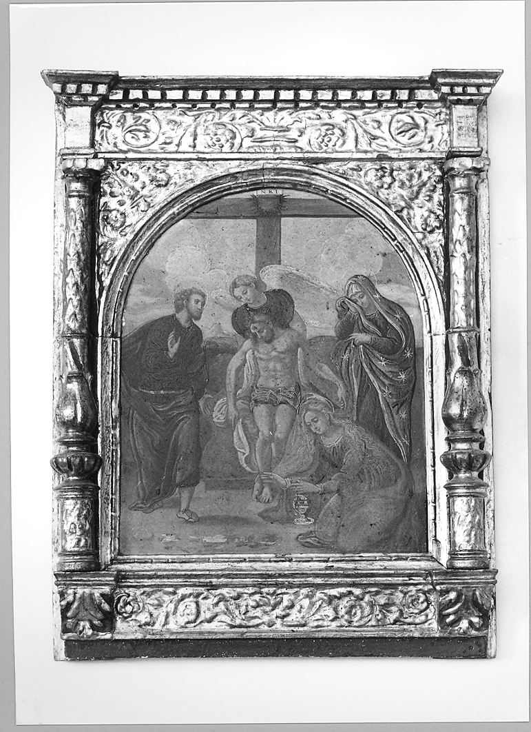Cristo deposto dalla croce (dipinto) - ambito marchigiano (secc. XV/ XVI)