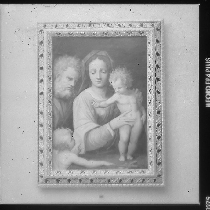 Sacra Famiglia e San Giovannino (dipinto) - ambito marchigiano (sec. XVI)