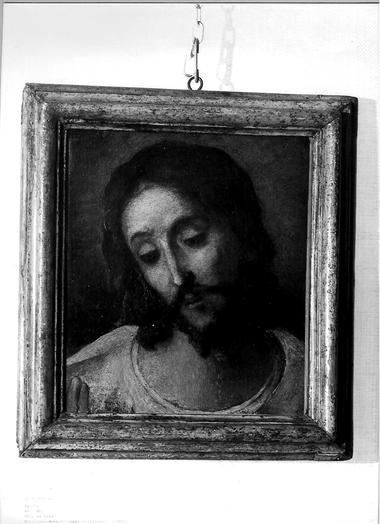 Cristo benedicente (dipinto, frammento) - ambito marchigiano (sec. XVI)