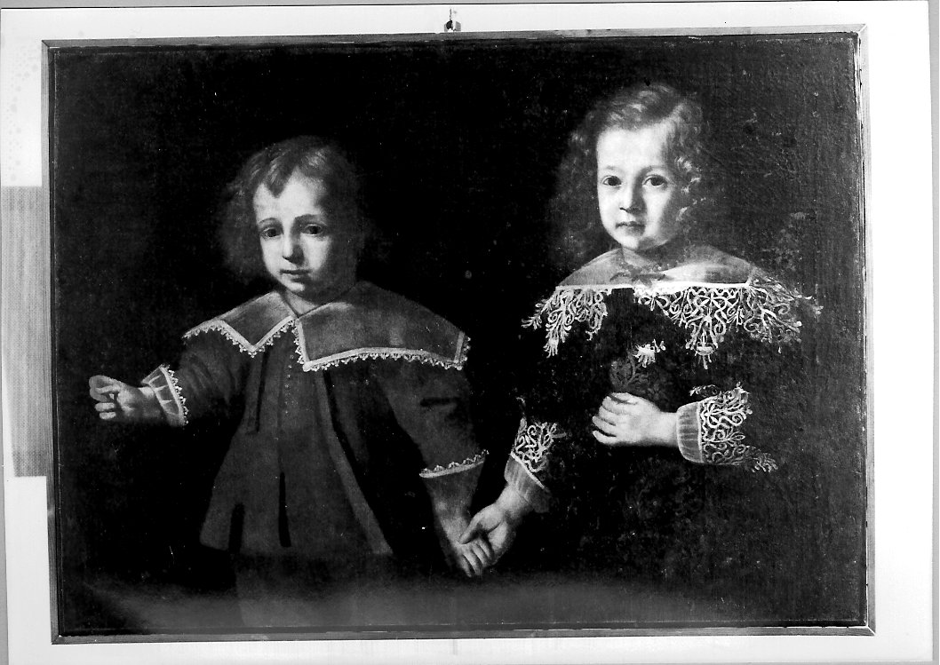 figure di due fanciulli che si tengono per mano (dipinto) di Guerrieri Giovanni Francesco (sec. XVII)