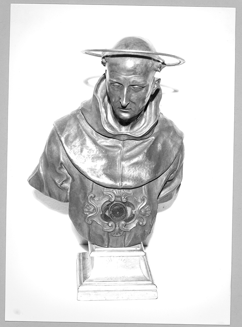 San Bernardino da Siena (reliquiario - a busto) - bottega marchigiana (seconda metà sec. XIX)