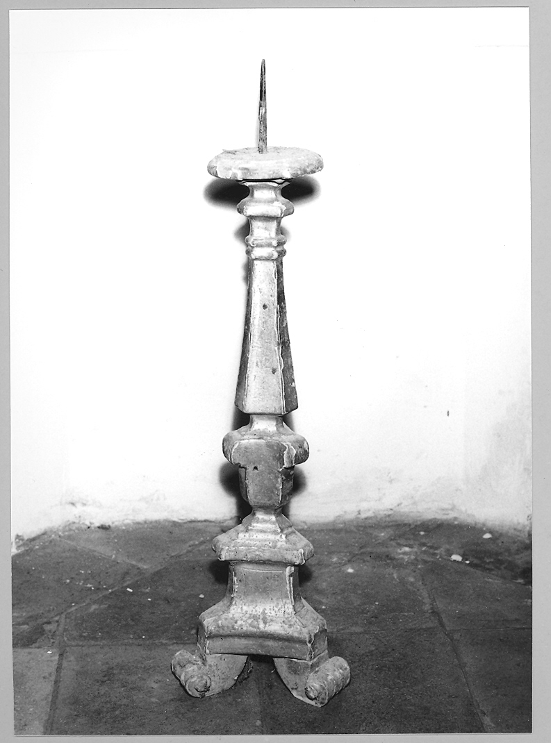 candelabro, elemento d'insieme - bottega marchigiana (sec. XVIII)