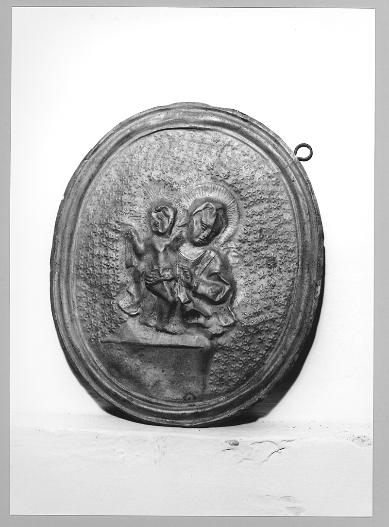 Madonna del Carmelo (emblema di confraternita, serie) - bottega marchigiana (secc. XVIII/ XIX)