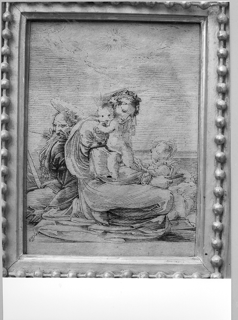 Sacra Famiglia con San Giovannino (disegno) di Duranti Fortunato (sec. XIX)
