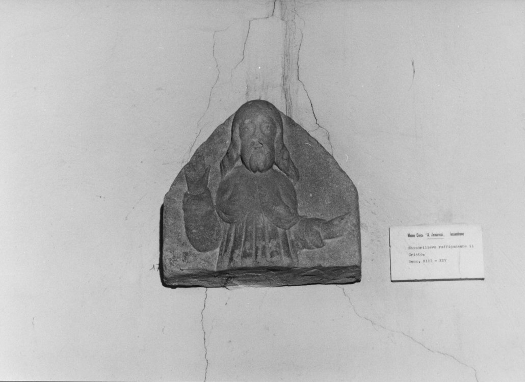 Cristo benedicente (rilievo) - bottega marchigiana (secc. XIII/ XIV)